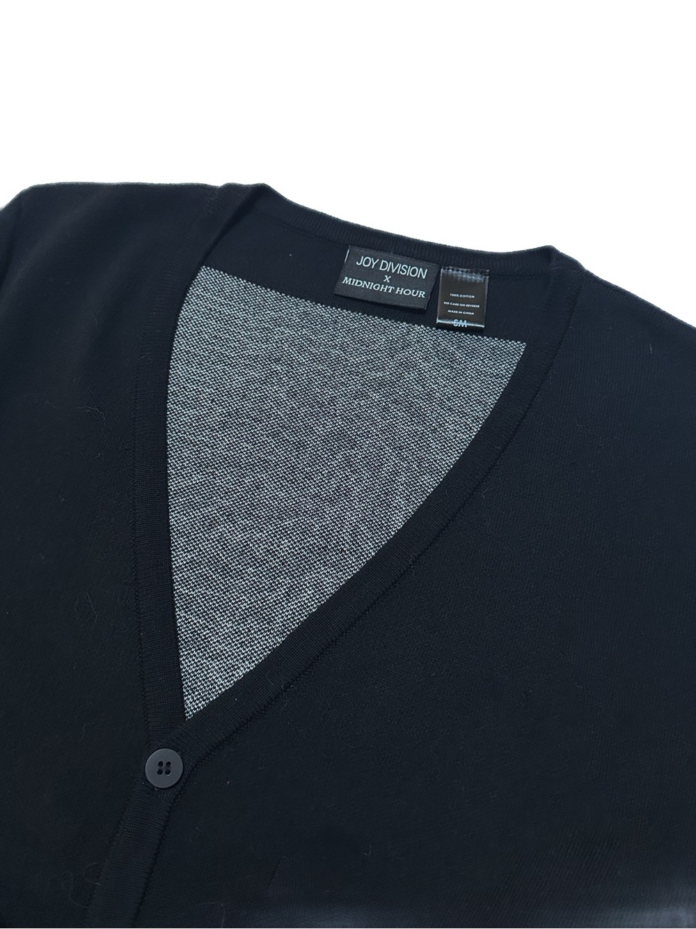 Joy Division x Midnight Hour Unknown Pleasures 100% Cotton Cardigan Sweater - Picture 2 of 7